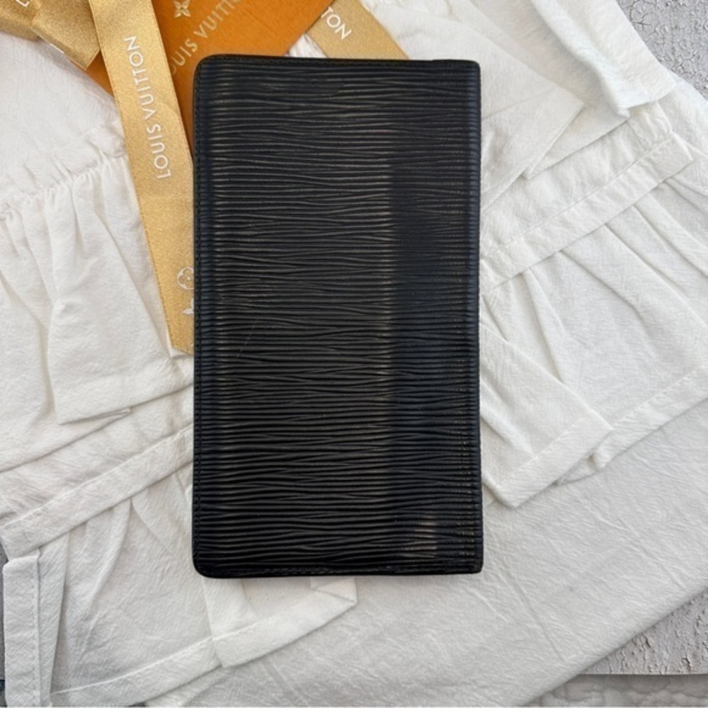 AUTHENTIC Louis Vuitton Monogram Porte Valeurs Checkbook Wallet. Black. - Picture 2 of 16